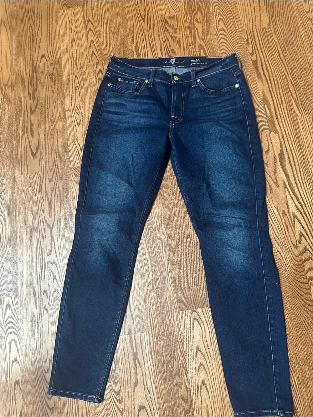 7 For All Mankind Women's Indigo Skinny Jeans